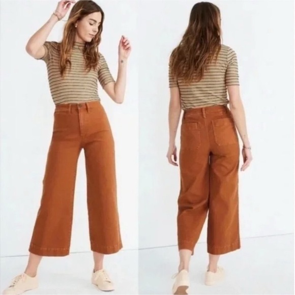 Madewell Pants - NWOT Madewell Emmett Wide Leg Crop